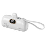 HY-DX628 Mini Portable Charger 10000mAh Power Bank 22.5W Battery Pack with Type-C Plug and 8-Pin Cable