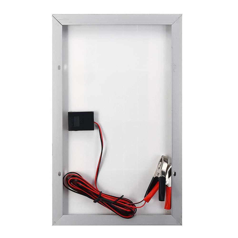 10W 12V Solcellebatterioplader med 20A Controller til Køretøj, Portåbner, Elektrisk Hegn