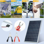 10W 12V Solpanel Batterioplader med 10A Controller til Køretøj, Portåbner, Elektrisk Hegn