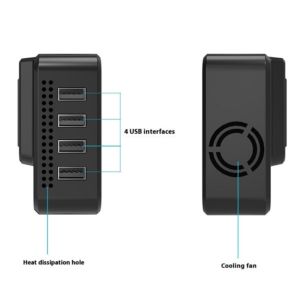 MEIND M8300 24V to 220V High Power 200W Car Inverter with Dual EU Power Socket + 4 USB Ports