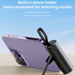 YESIDO YP68 5000mAh 5000mAh iP Plug Mini Power Bank with Built-In Type-C Cable and Hidden Bracket