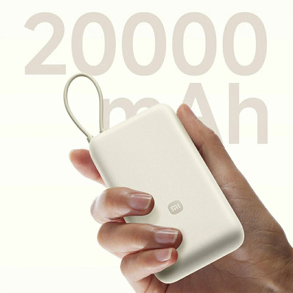 XIAOMI PB2030MI Portable Phone Charger 20000mAh 33W Power Bank with Built-In USB-C Cable (Chinese Version)