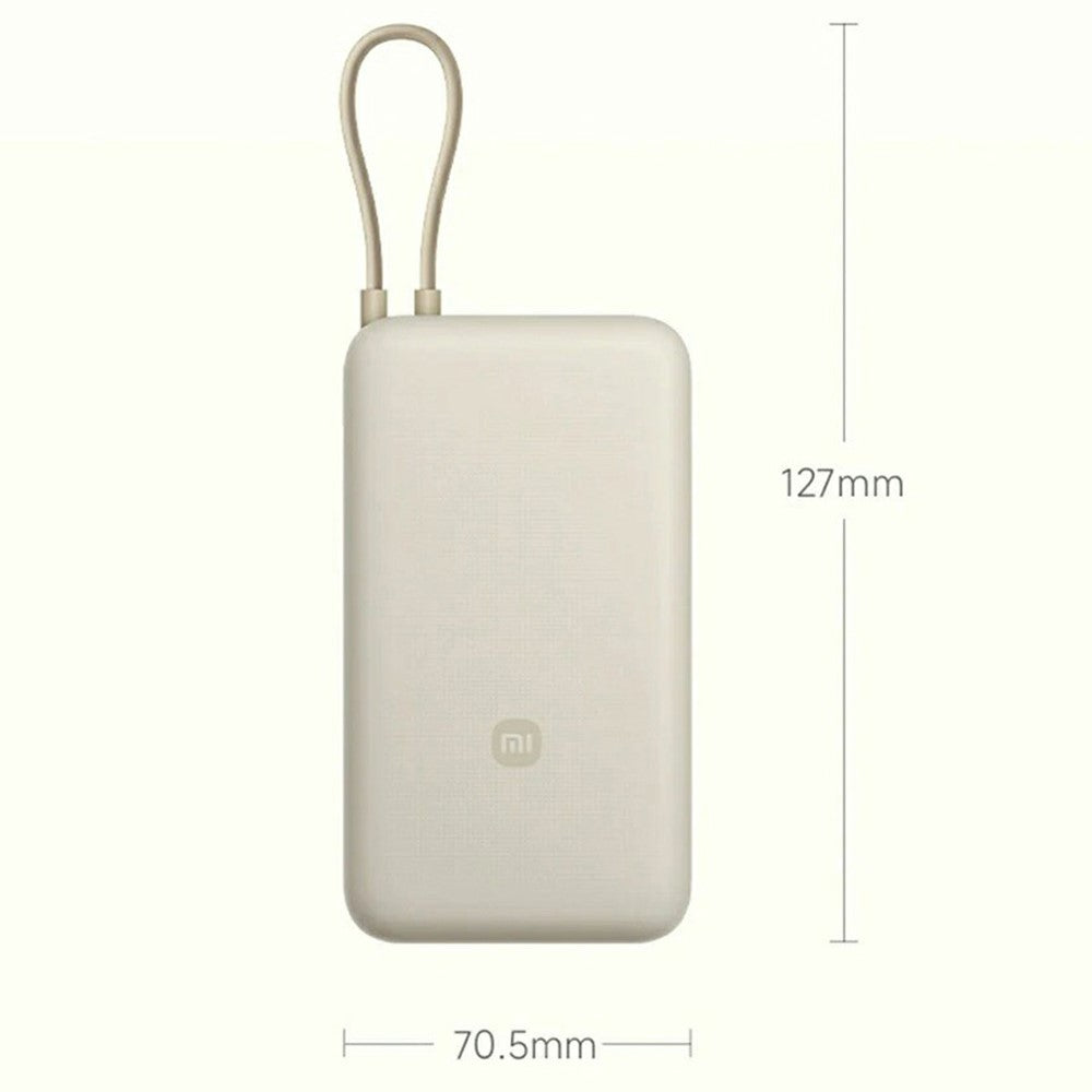 XIAOMI PB2030MI Portable Phone Charger 20000mAh 33W Power Bank with Built-In USB-C Cable (Chinese Version)