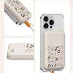 ROCK P28 10000mAh Magnetic Power Bank with Cable, Portable Phone Charger
