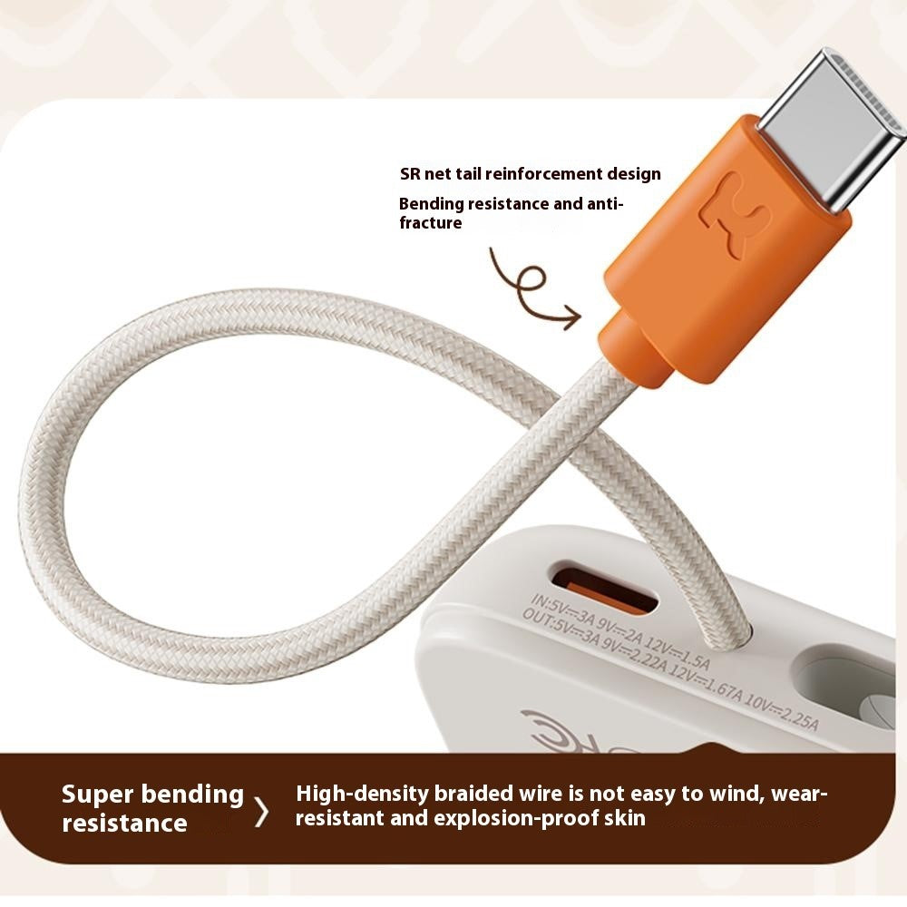 ROCK P28 10000mAh Magnetic Power Bank with Cable, Portable Phone Charger
