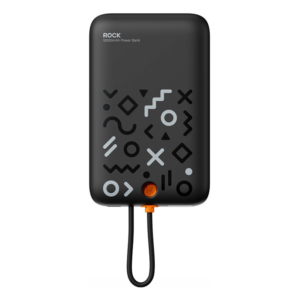 ROCK P28 10000mAh Magnetic Power Bank with Cable, Portable Phone Charger