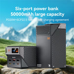 YESIDO YP63 50000mAh Power Bank 3 Type-C 3 USB-A Output Porte Digitalt Display Telefonoplader