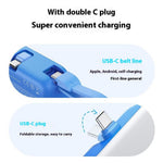 MOMAX 1-Power Mini Pop Art Portable Charger With Built-In Cable For USB C 5000mAh 20W Fast Charging 3 Port Power Bank