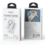 YESIDO YP73 trådlös laddande powerbank på 5000mAh, 15W snabbladdningstelefonladdare med lokaliserare/metallställ