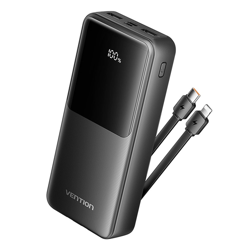 VENTION FHP Series 20000mAh Power Bank Built In Type C  /  iP Cable 22.5W Fast Charging Battery Pack