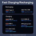 VENTION FHP Series 20000mAh Power Bank Built In Type C  /  iP Cable 22.5W Fast Charging Battery Pack