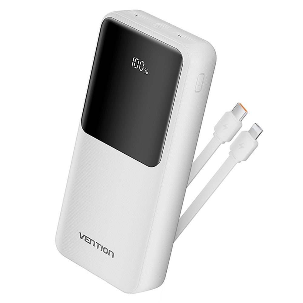 VENTION FHP Series 20000mAh Power Bank Built In Type C  /  iP Cable 22.5W Fast Charging Battery Pack