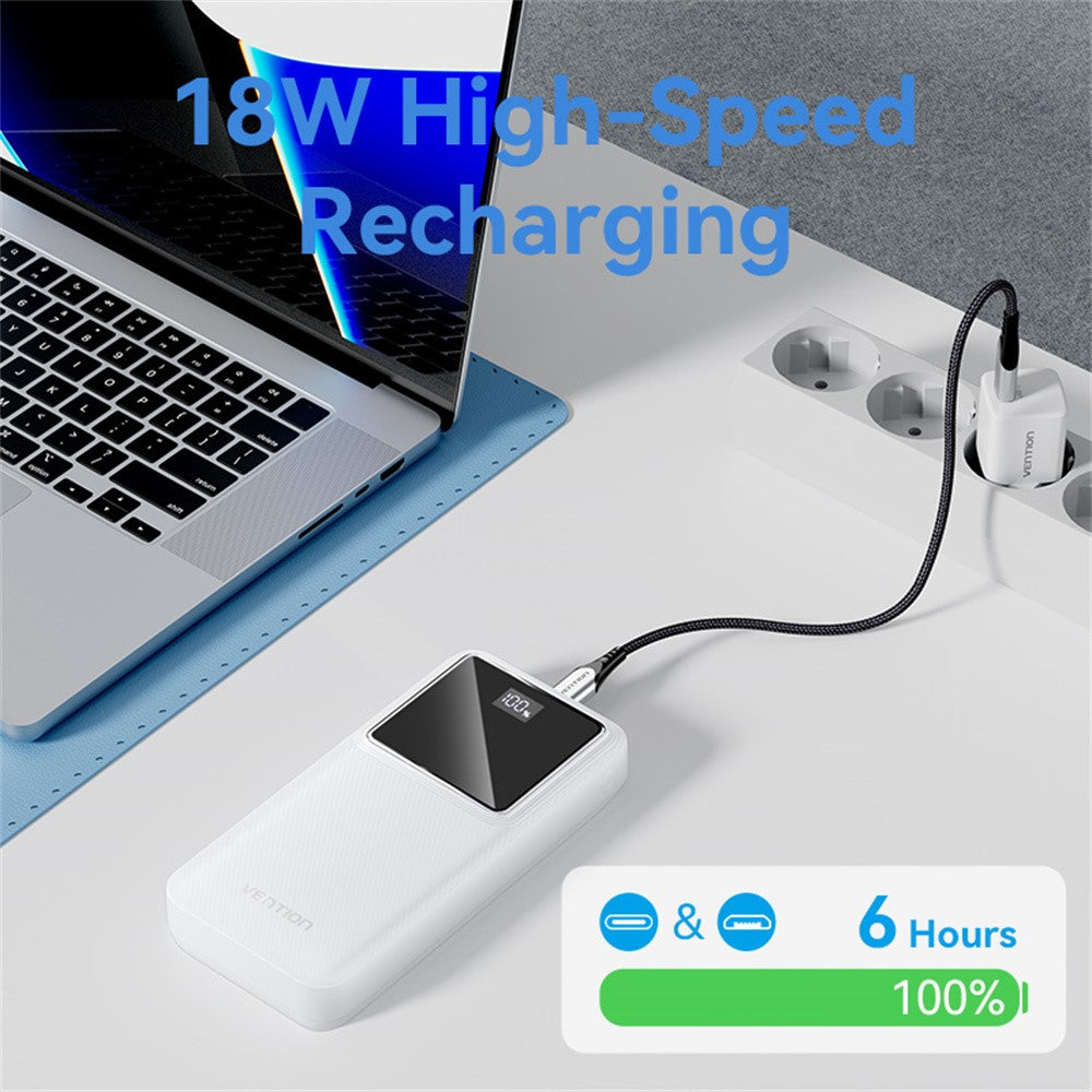 VENTION FHL Series 20000mAh Power Bank 22.5W Digital Display Smartphone Tablet Charger