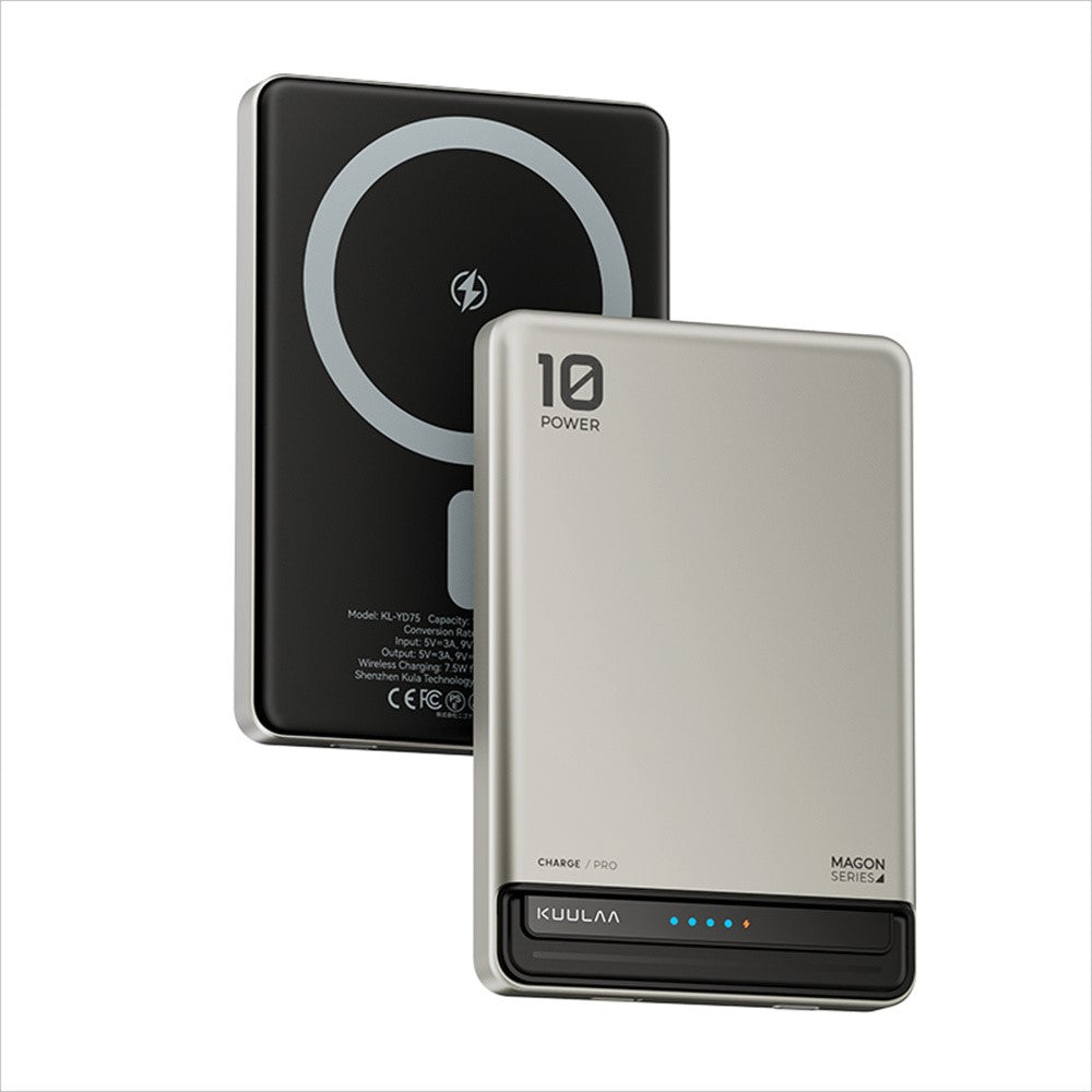 KUULAA KL-YD75 15W Magnetisk Trådløs Opladning 10000mAh Powerbank Telefonoplader