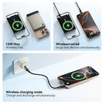 KUULAA KL-YD75 15W Magnetisk Trådløs Opladning 10000mAh Powerbank Telefonoplader