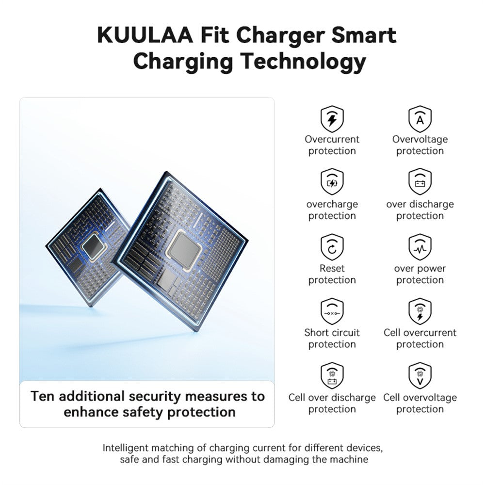 KUULAA KL-YD75 15W Magnetisk Trådløs Opladning 10000mAh Powerbank Telefonoplader