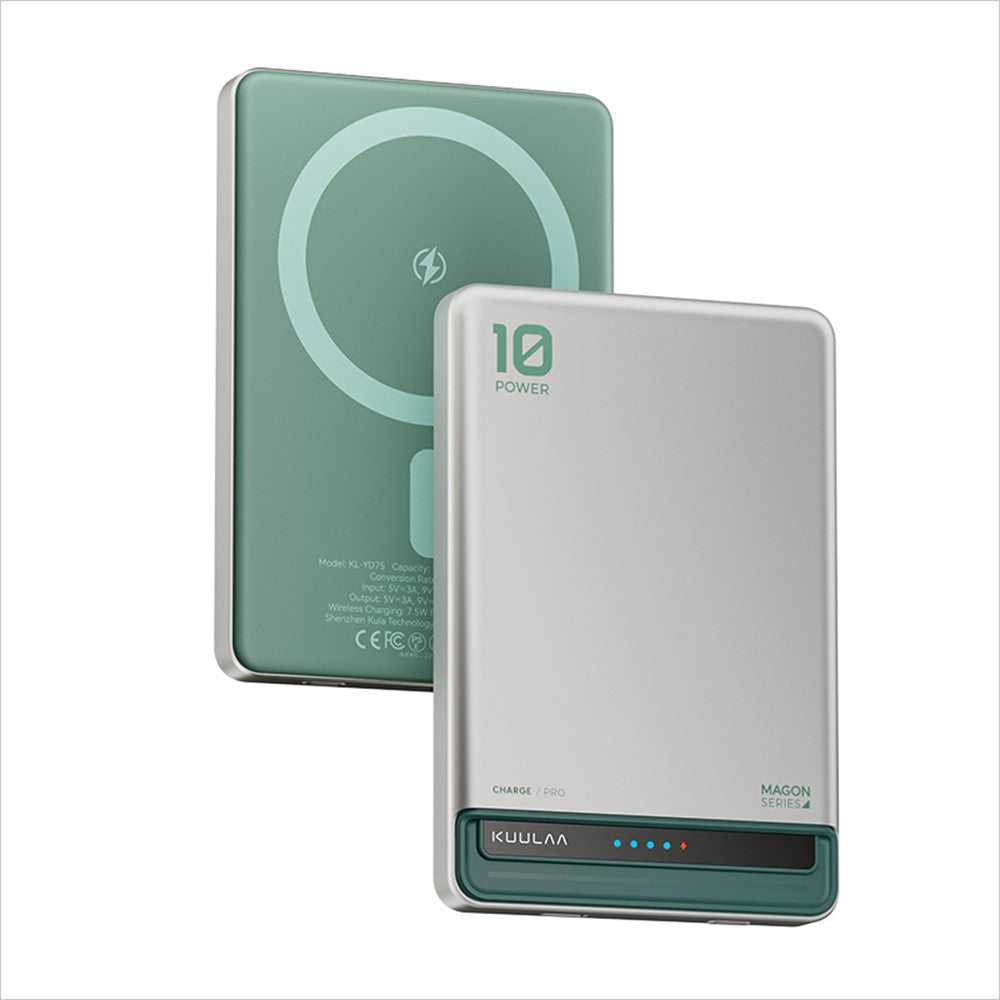 KUULAA KL-YD75 15W Magnetisk Trådløs Opladning 10000mAh Powerbank Telefonoplader