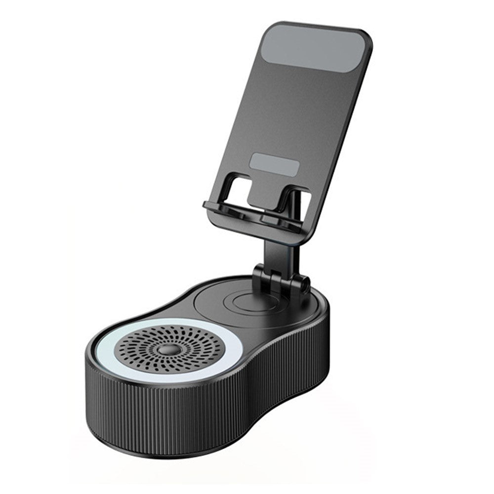 WYS-2303BT Bærbar Bluetooth-kompatibel Højttaler, Telefonholder og Powerbank med Stemningslys