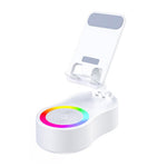 WYS-2303BT Bærbar Bluetooth-kompatibel Højttaler, Telefonholder og Powerbank med Stemningslys