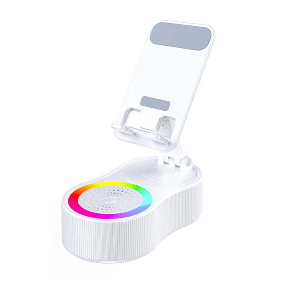 WYS-2303BT Bærbar Bluetooth-kompatibel Højttaler, Telefonholder og Powerbank med Stemningslys