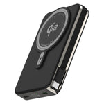 M01B 10000mAh Bærbar Power Bank 35W PD Hurtigopladning 15W Magnetisk Trådløs Oplader QI2 med Indbygget Kabel