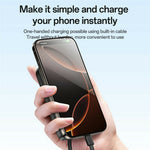 YESIDO YP85 20000mAh Power Bank with Built In Type C + iP Cables Digital Display 22.5W Fast Charging Portable Charger