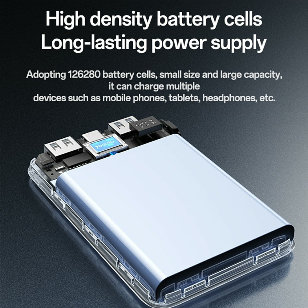 YESIDO YP83 20000mAh Powerbank Digital Display 22.5W Snabbladdande Bärbar Laddare