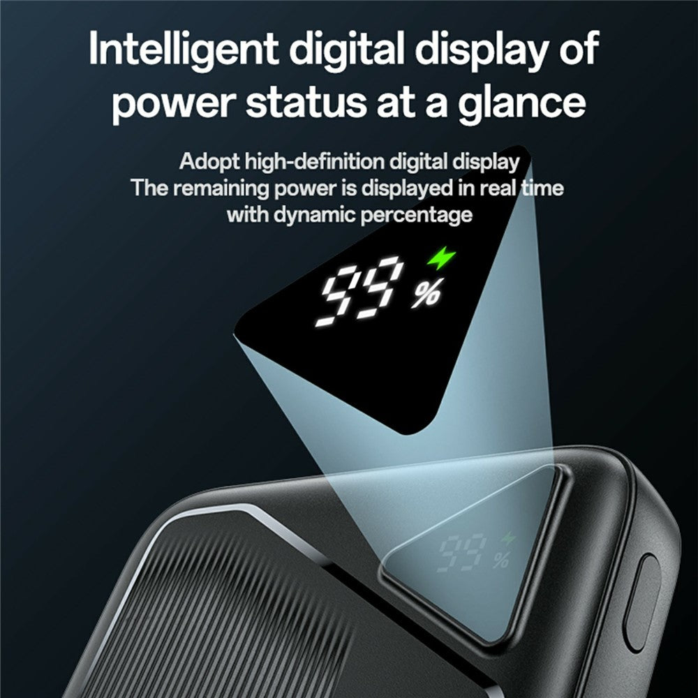 YESIDO YP83 20000mAh Powerbank Digital Display 22.5W Snabbladdande Bärbar Laddare