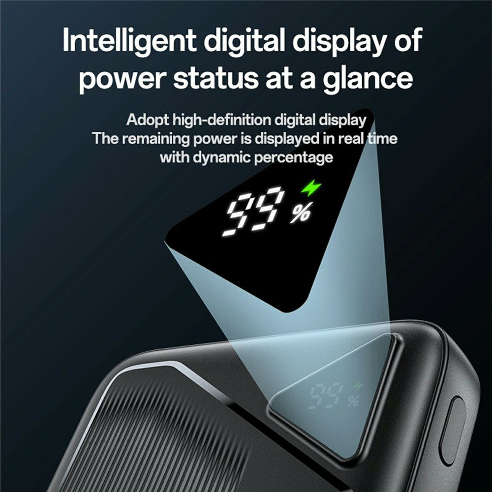 YESIDO YP82 10000mAh Power Bank Digital Display 22.5W Fast Charging Portable Charger