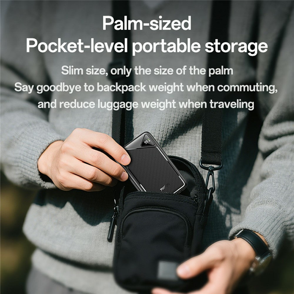 YESIDO YP81 20000mAh Power Bank Digital Display 2.4A Fast Charging Portable Charger with 2 USB + 1 Type C Ports