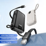 ESSAGER 20000mAh PD 65W Power Bank with LED Display Fast Charging Phone External Battery