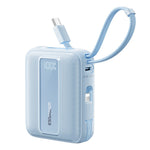 ESSAGER Digital Display 20000mAh Power Bank 22.5W Fast Charging Battery Pack with Dual Built-in Cables - Blue