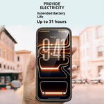 T92 Bærbart Battericover til iPhone 17 Pro 5000mAh Powerbank Beskyttelsescover med Stander