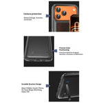 T92 Bærbart Battericover til iPhone 17 Pro 5000mAh Powerbank Beskyttelsescover med Stander