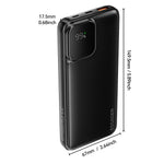 ESSAGER Digital Display 20000mAh Power Bank with Type-C + iP Cables 22.5W Fast Charging Battery Pack