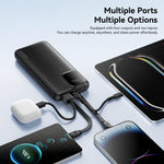 ESSAGER Digital Display 20000mAh Power Bank with Type-C + iP Cables 22.5W Fast Charging Battery Pack