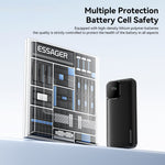 ESSAGER Digital Display 20000mAh Power Bank with Type-C + iP Cables 22.5W Fast Charging Battery Pack