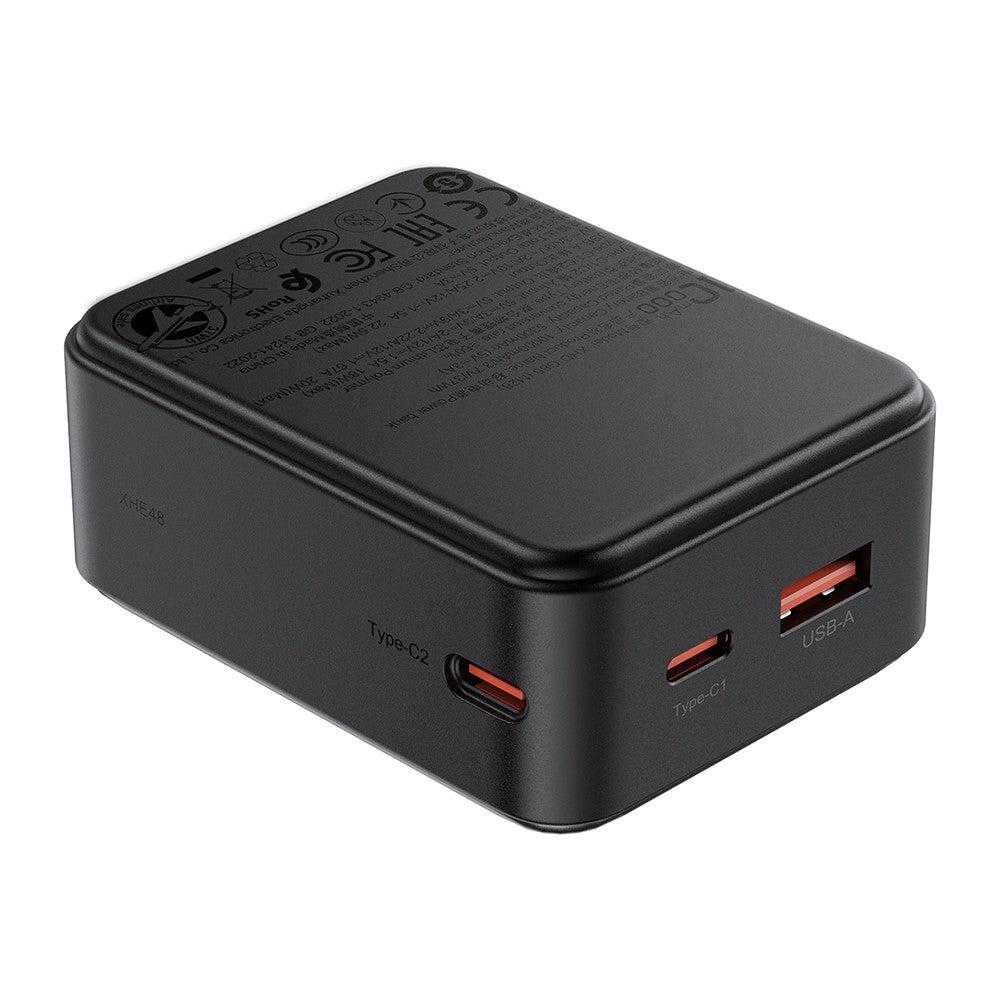 ACEFAST M28-10000 10000mAh Powerbank 22.5W Hurtig Opladning 2 Type-C + USB-A Telefonoplader med Kabel