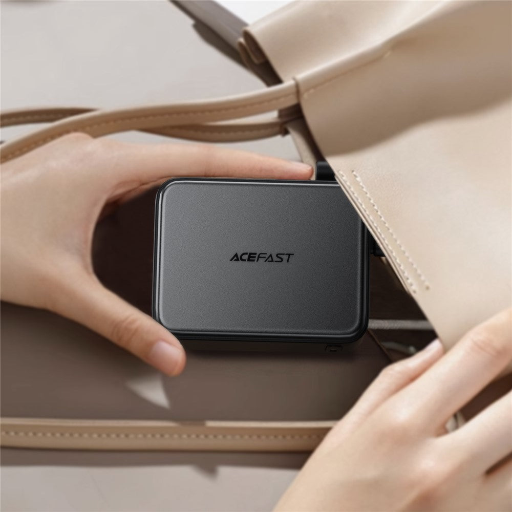 ACEFAST M28-10000 10000mAh Powerbank 22.5W Hurtig Opladning 2 Type-C + USB-A Telefonoplader med Kabel