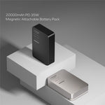 MOMAX 1-POWER F.PASS+ 20000mAh Magnetic Power Bank with Hidden USB-C Cable Portable Fast Charging Charger