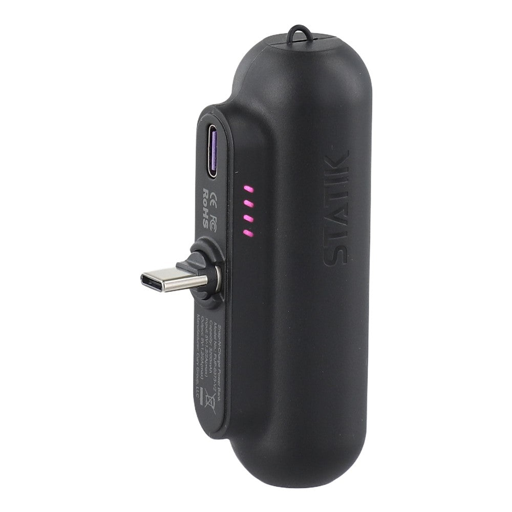PUP-0373-V2 3200mAh Mini Power Bank Portable Charger with iP + Micro + Type-C Magnetic Connectors