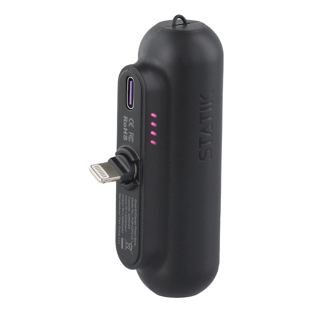 PUP-0373-V2 3200mAh Mini Power Bank Portable Charger with iP + Micro + Type-C Magnetic Connectors