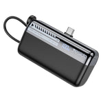 YESIDO YP99 Power Bank 10000mAh 20W Fast Charging Portable Charger with Built-in Cable for Mobile Phone