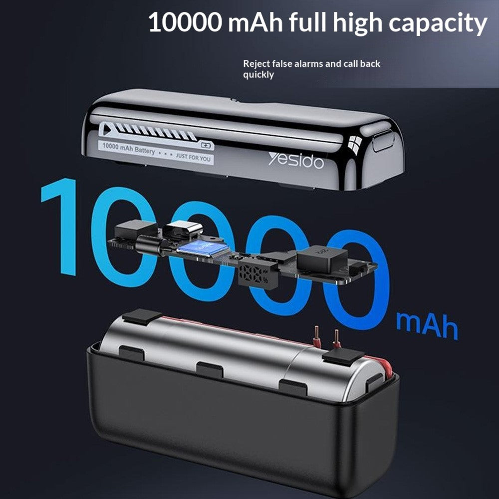 YESIDO YP99 Power Bank 10000mAh 20W Fast Charging Portable Charger with Built-in Cable for Mobile Phone