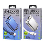 REMAX AS-182-45 Power Bank 20000mAh 45W PD Fast Charging Battery Pack with Built-in Dual Cables
