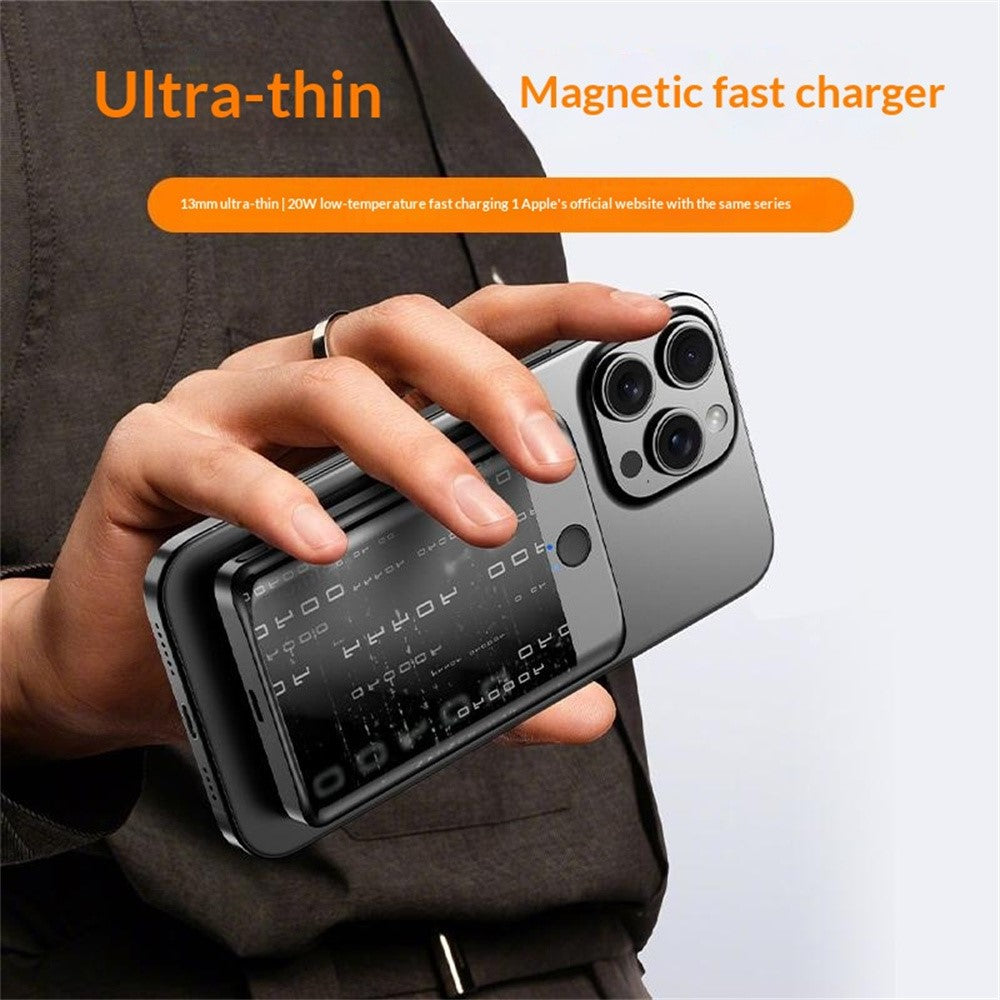 AI1 Mobil AI-oversætter Bærbar Powerbank 5000mAh Semi Solid State Batteri 15W Trådløs Opladerstation til Rejser Forretning