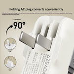 AZEADA AZ-P25 20000mAh Power Bank Built-in Cables 22.5W Fast Charging Wall Adapter with EU+UK Plug Converter