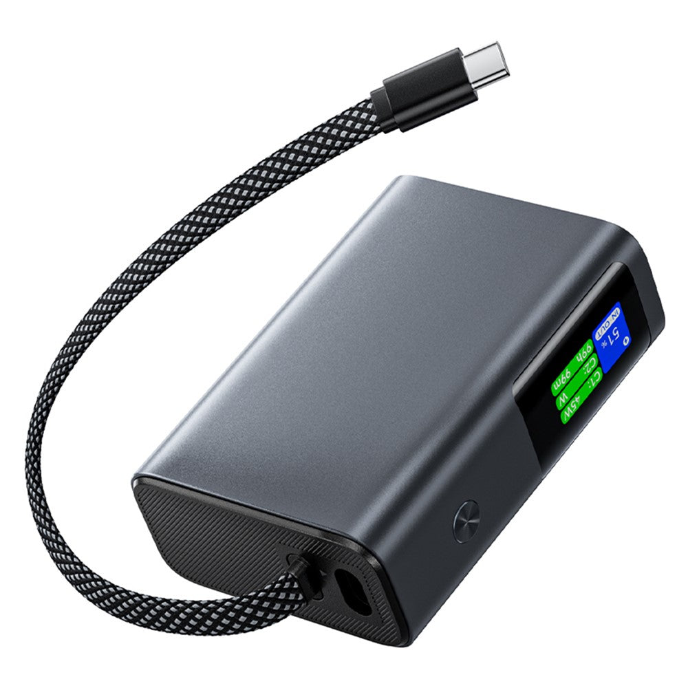 ESSAGER ES-D026 45W Smart Display 10000mAh Power Bank TFT Screen Built-in Type-C Cable 45W Fast Charging Charger