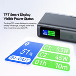ESSAGER ES-D026 45W Smart Display 10000mAh Power Bank TFT Screen Built-in Type-C Cable 45W Fast Charging Charger