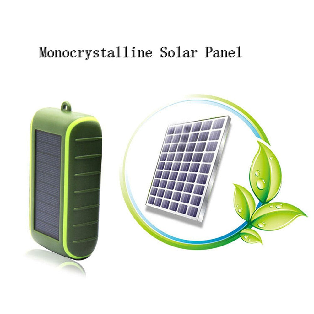 073 Udendørs Nød Solar Håndsving 8000mAh Dobbelt USB Power Bank Telefonoplader Eksternt Batteri